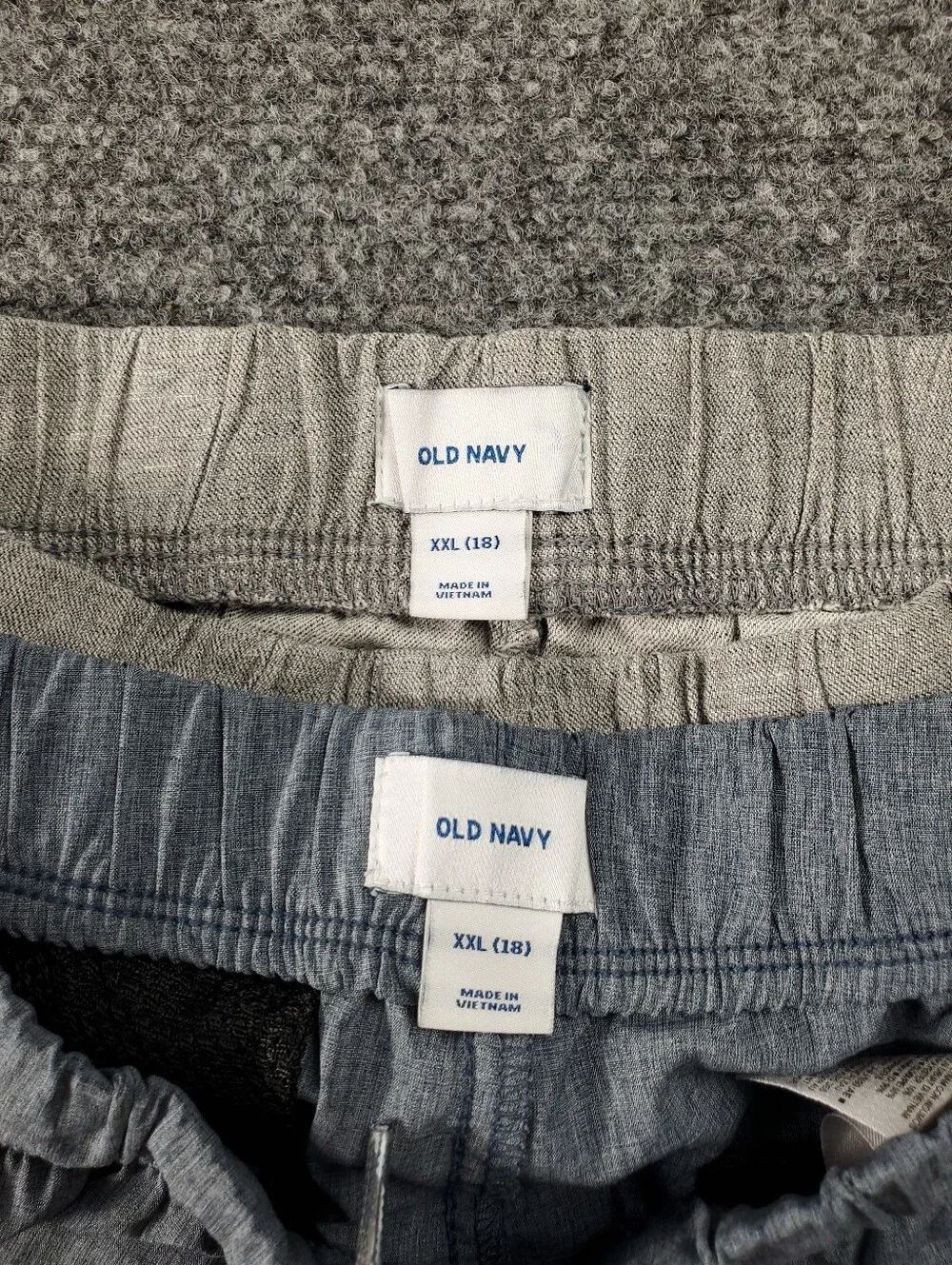 Old Navy Youth Boys 2XL Jogger Shorts Lot Of 2 Gray Drawstring Elastic Waist
